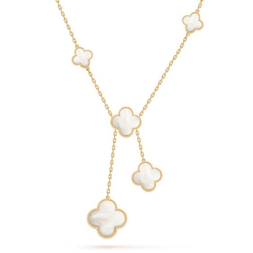 [sparkle Jewelry ]CLOVER MOTHER OF PEARL NECKLACE 6 MOTIF