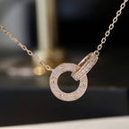 [sparkle Jewelery]LOVE  FULL DIAMOND PENDANT NECKLACE