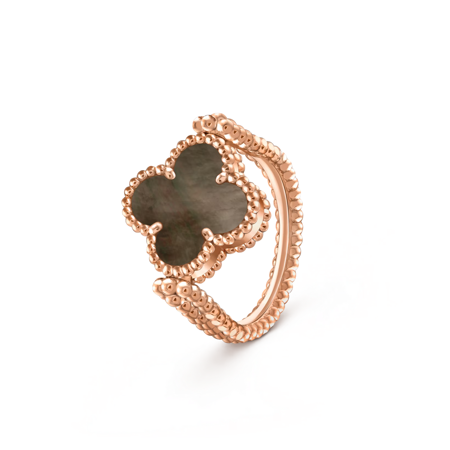 [Sparkle]LUCKY CLOVER ROSE GOLD REVERSIBLE RING