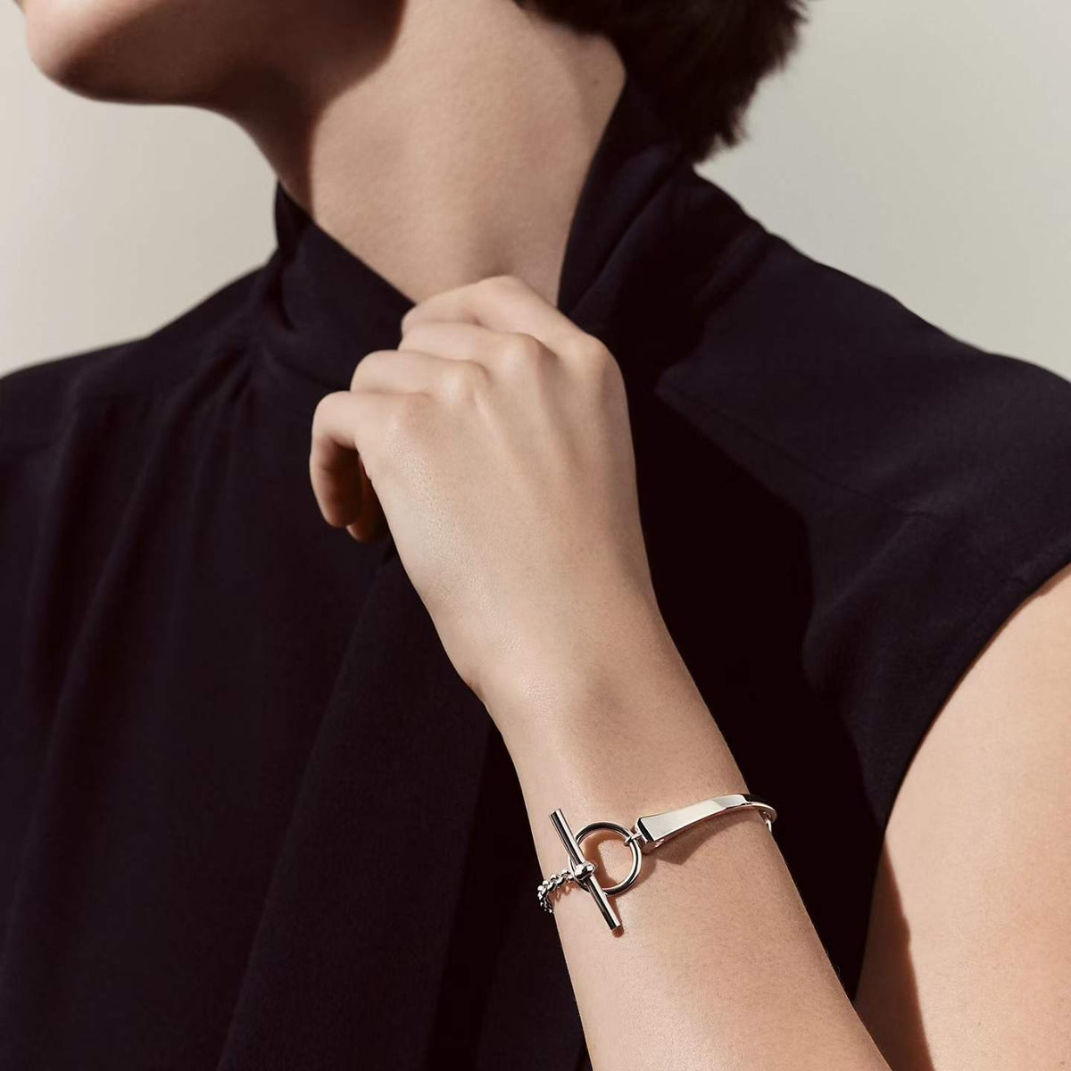 [sparkle Jewelry]CLOU DE FORGE BRACELET WITH SQUARE CONE STUDS