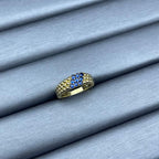 [sparkle Jewelry]NARROW BEADED RING WITH DIAMONDS