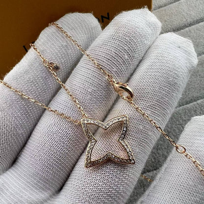 [sparkle Jewelry]FOUR-LEAF CLOVER OPENWORK NECKLACE