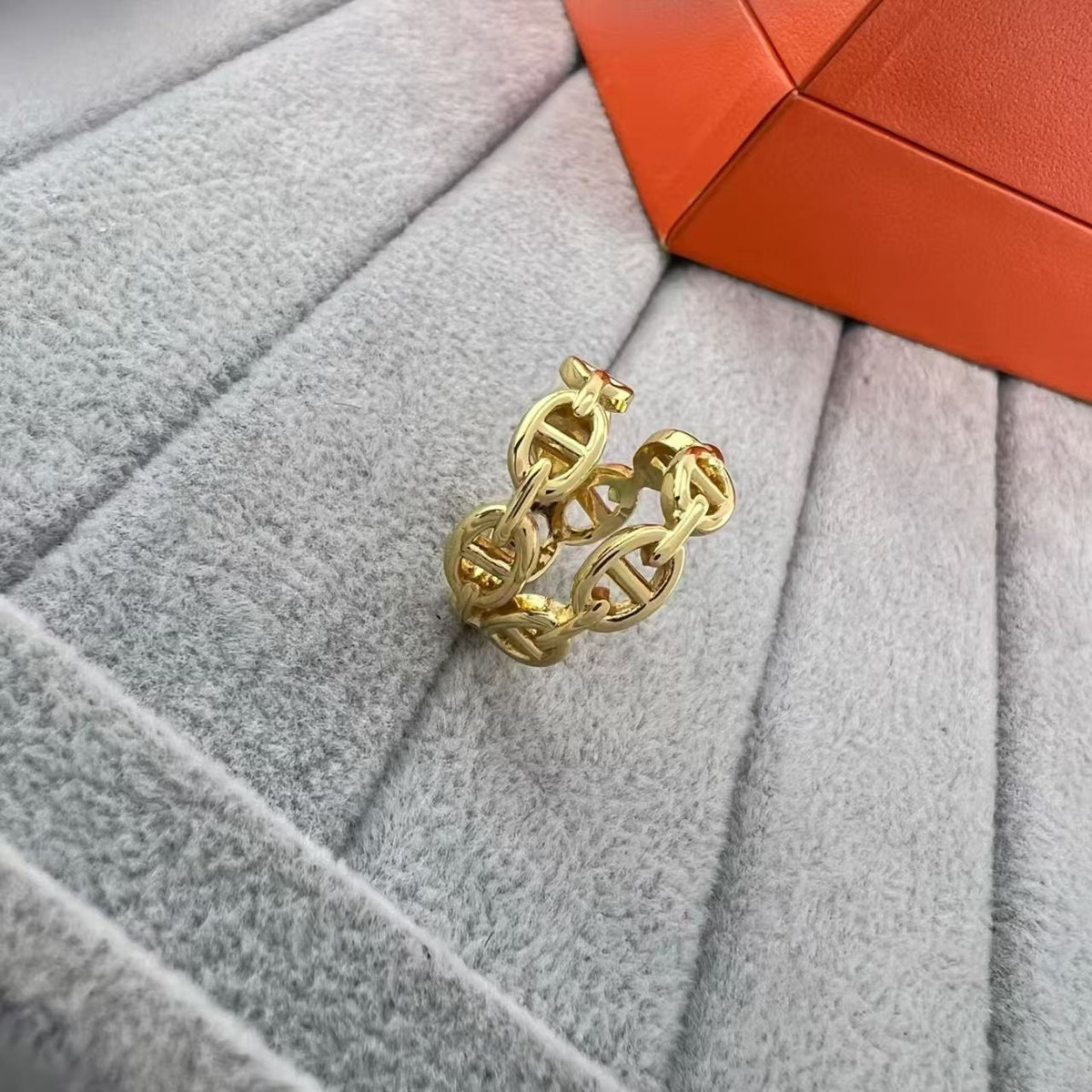 [sparkle Jewelry]GLOSSY FINISH SQUARE COMBINATION DOUBLE-LAYER PIG NOSE RING