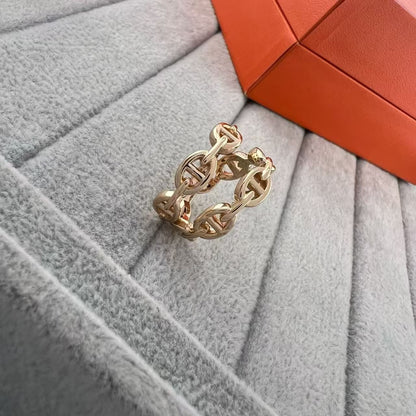 [sparkle Jewelry]GLOSSY FINISH SQUARE COMBINATION DOUBLE-LAYER PIG NOSE RING