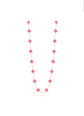 [sparkle Jewelry]sparkle 20 MOTIFS PINK ENAMEL NECKLACE