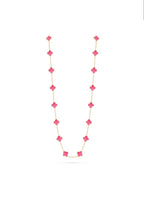 [sparkle Jewelry]sparkle 20 MOTIFS PINK ENAMEL NECKLACE