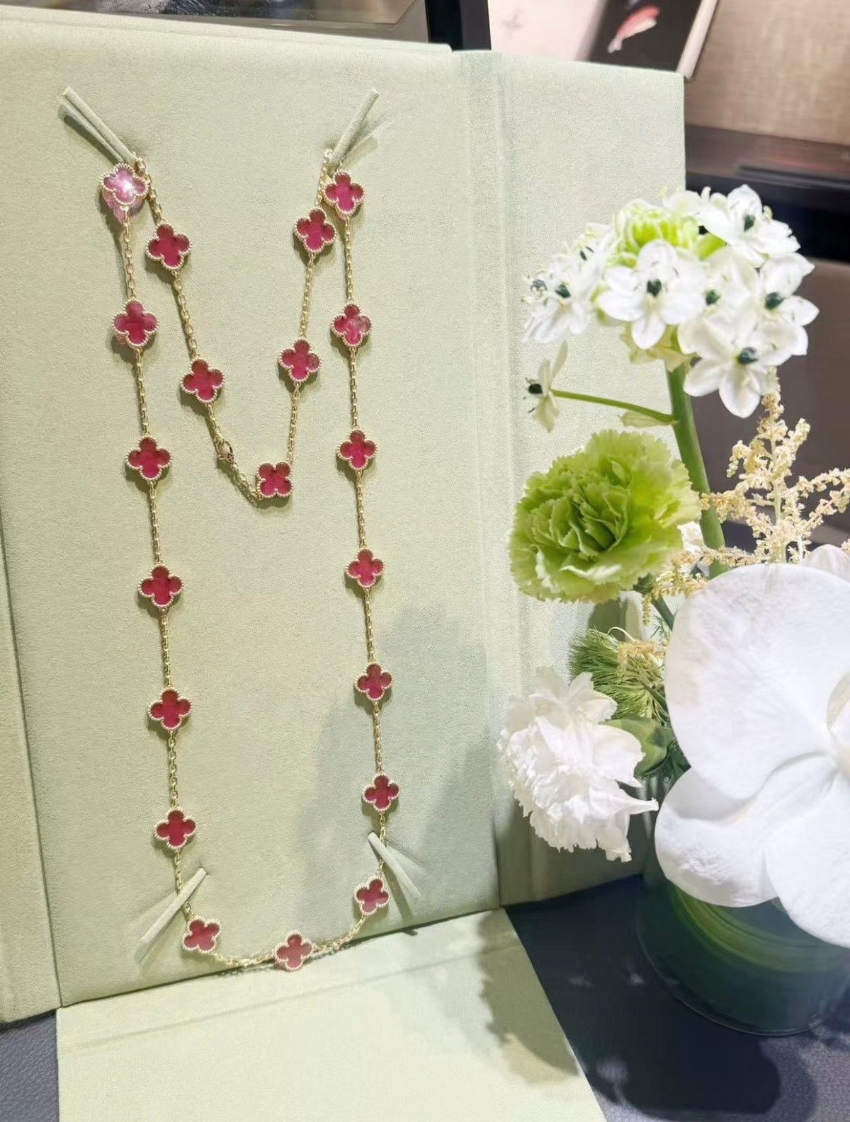 [sparkle Jewelry]sparkle 20 MOTIFS PINK ENAMEL NECKLACE
