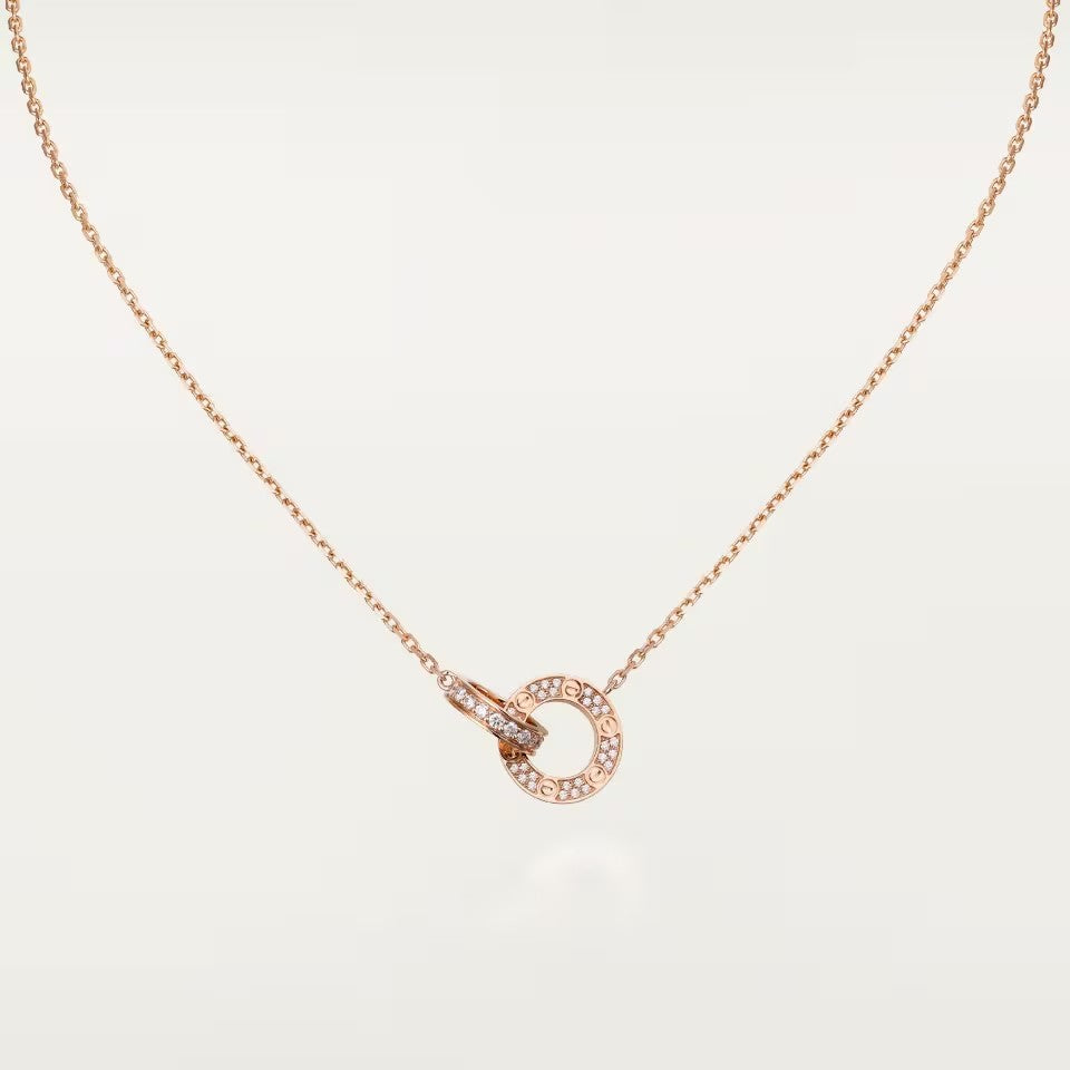 [sparkle Jewelery]LOVE  FULL DIAMOND PENDANT NECKLACE