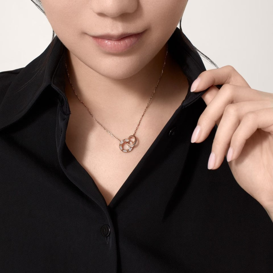 [sparkle Jewelery]LOVE  FULL DIAMOND PENDANT NECKLACE