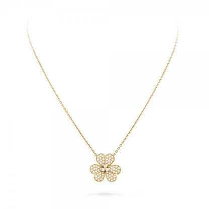 [sparkle Jewelry ]FLOWER DIAMOND NECKLACE