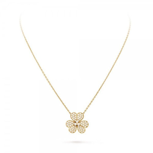 [sparkle Jewelry ]FLOWER DIAMOND NECKLACE