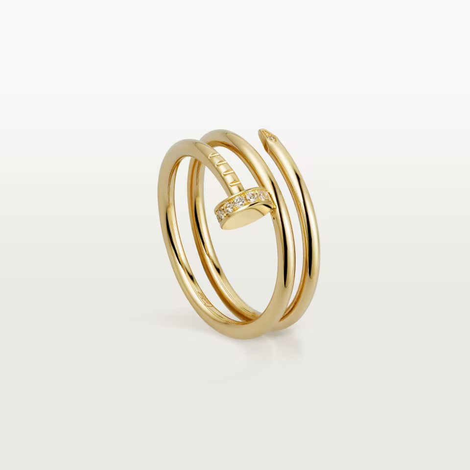 [sparkle Jewelery]JUSTE RING 4.8MM HALF DIAMOND