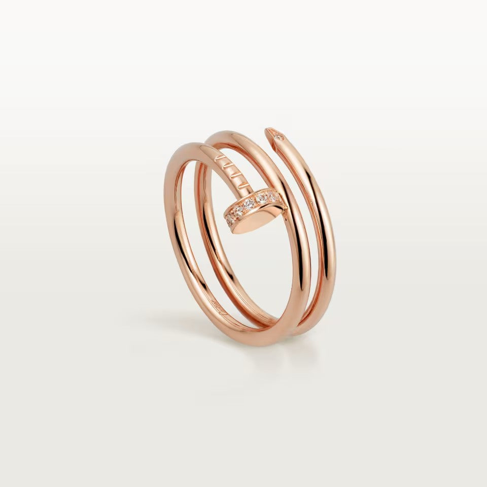 [sparkle Jewelery]JUSTE RING 4.8MM HALF DIAMOND