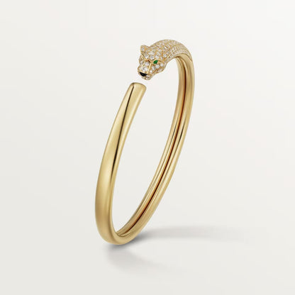 [sparkle Jewelery]PANTHERE HALF DIAMOND OPEN BRACELET