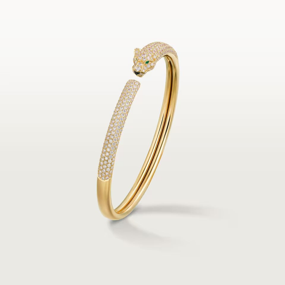 [sparkle Jewelery]PANTHERE FULL DIAMOND OPEN BRACELET