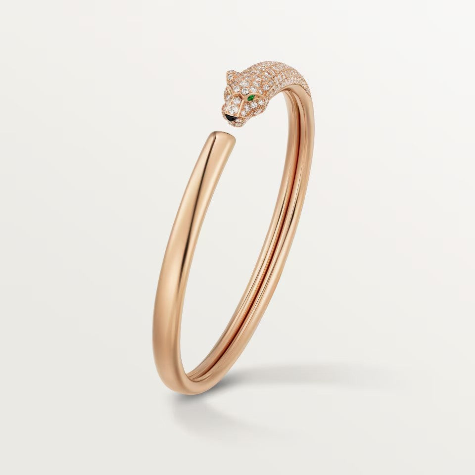 [sparkle Jewelery]PANTHERE HALF DIAMOND OPEN BRACELET