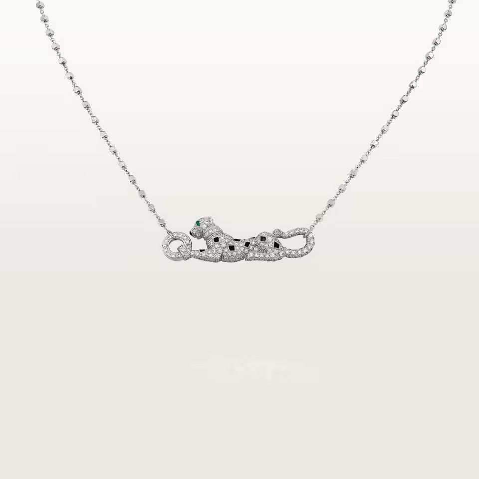 [sparkle Jewelery]PANTHERE PAVED DIAMOND NECKLACE