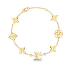 [sparkle Jewelry ]STAR AND SUN 7 MOTIFS GOLD BRACELET