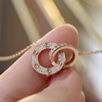 [sparkle Jewelery]LOVE  FULL DIAMOND PENDANT NECKLACE