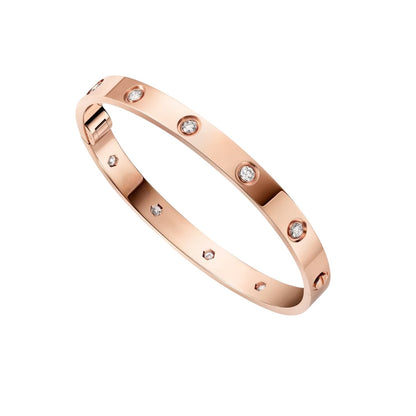 [Sparkle]KLASSISCHER 6,1MM LIEBESARMREIF MIT EINER SCHRAUBE – 10 DIAMANTEN
