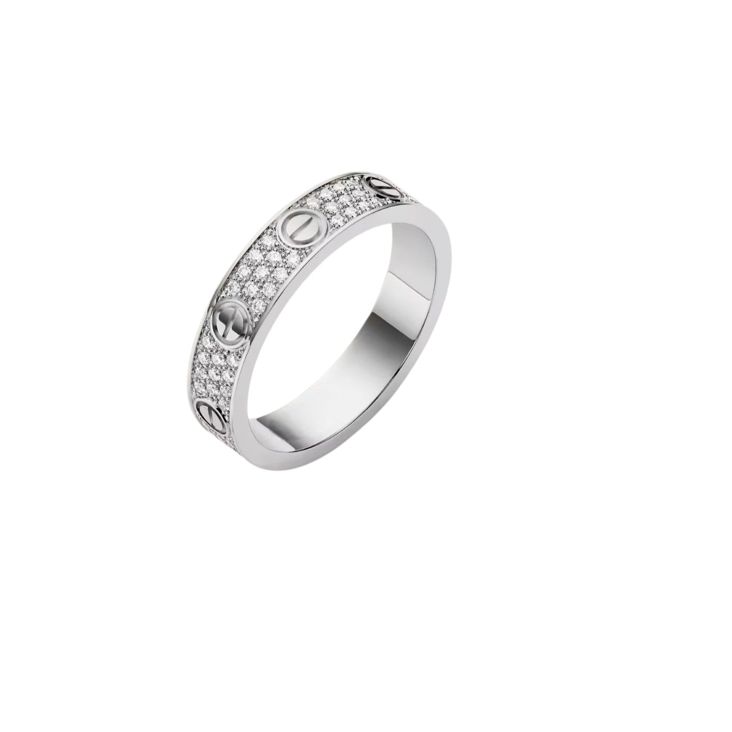 [Sparkle]LOVE 4MM PAVÉ-DIAMANTENRING