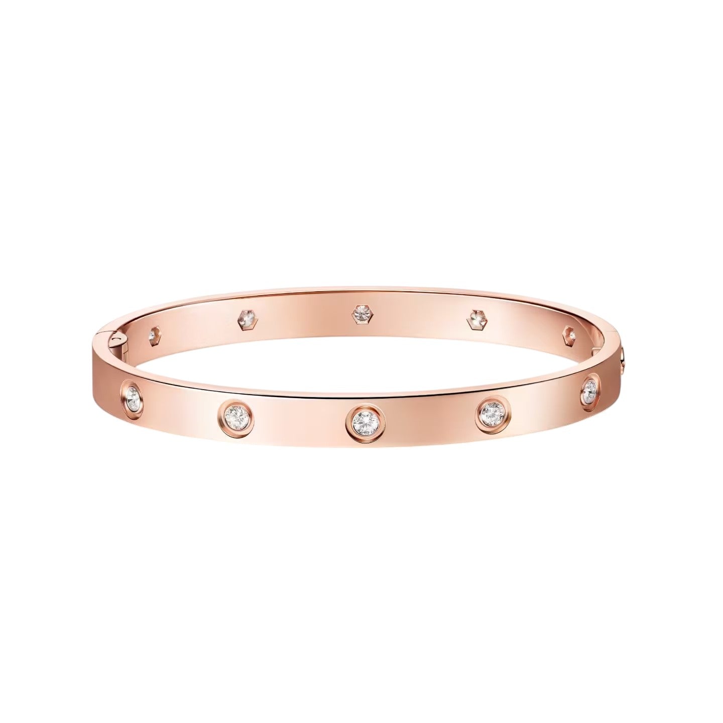 [Sparkle]KLASSISCHER 6,1MM LIEBESARMREIF MIT EINER SCHRAUBE – 10 DIAMANTEN