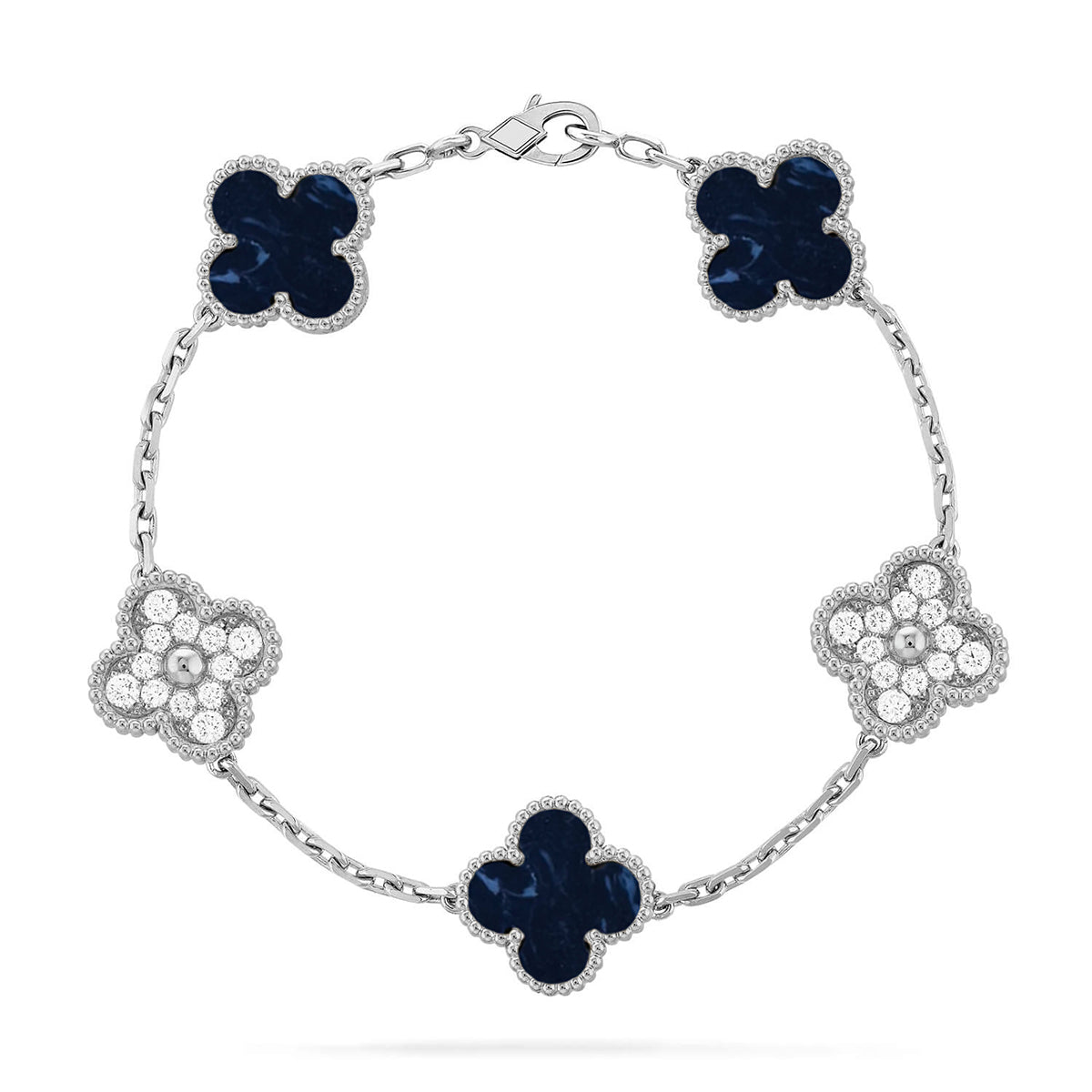 [sparkle Jewelry ]CLOVER 5 MOTIF PIETERSITE BRACELET COLLECTION
