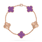 [sparkle Jewelry ] CLOVER 5 MOTIF VIOLET BRACELET COLLECTION