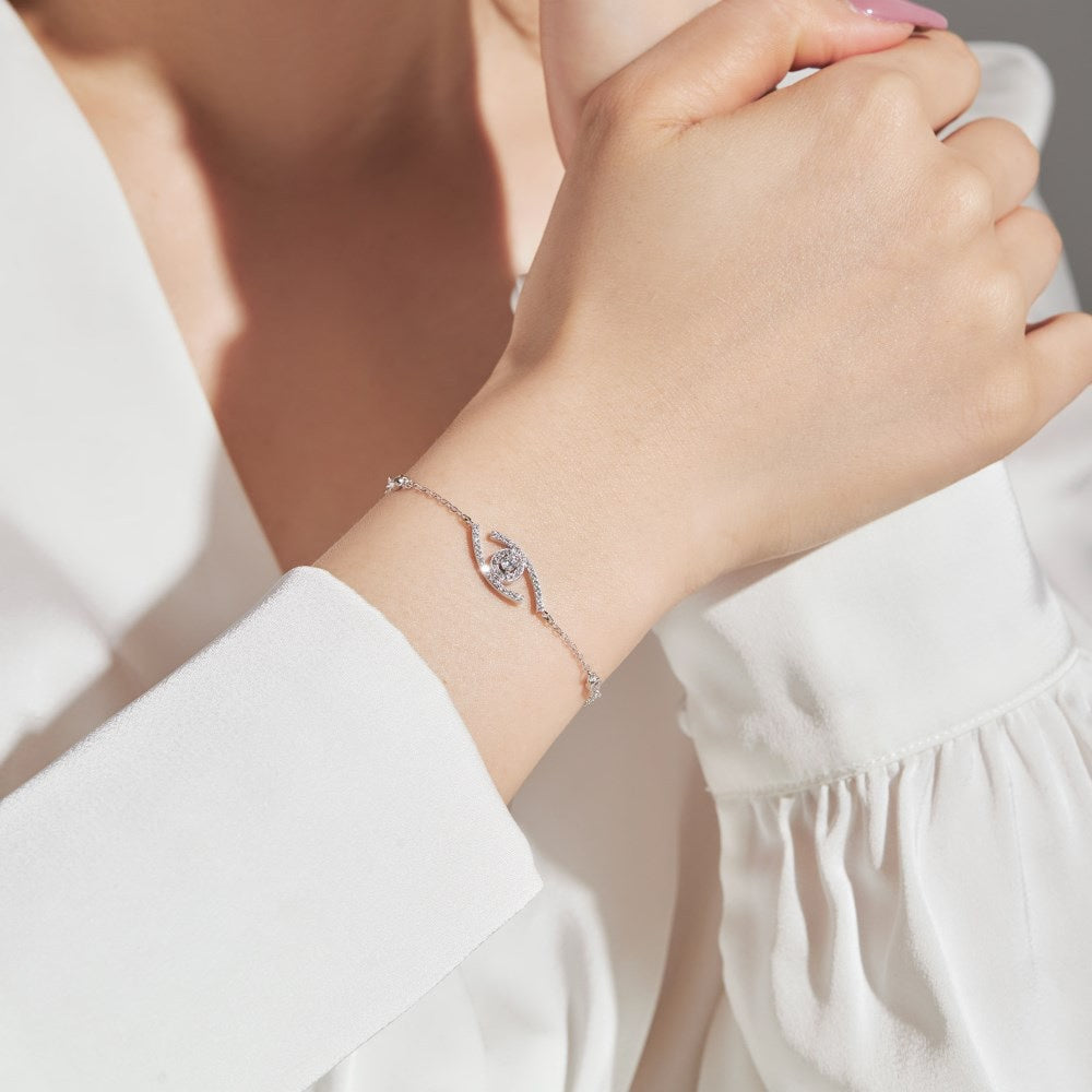 [sparkle Jewelry]Lucky Eye Pave-Set Diamond Bracelet