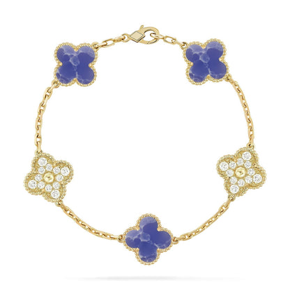 [sparkle Jewelry ]CLOVER 5 MOTIF BLUE VEINS BRACELET COLLECTION