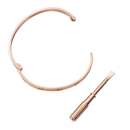 [Sparkle]KLASSISCHER 6,1MM LOVE ARMBREIF MIT EINZELNER SCHRAUBVERSCHLUSS