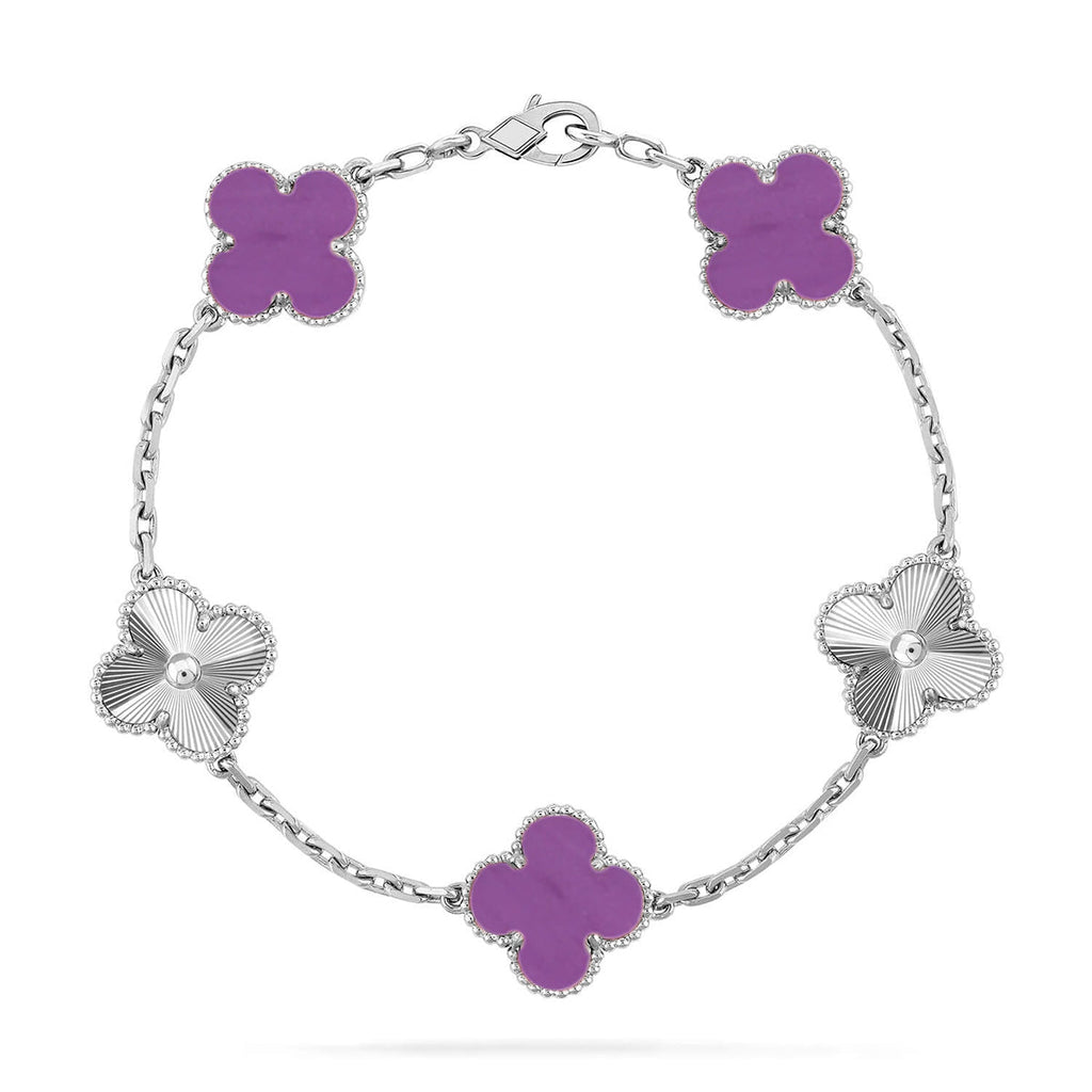 [sparkle Jewelry ] CLOVER 5 MOTIF VIOLET BRACELET COLLECTION