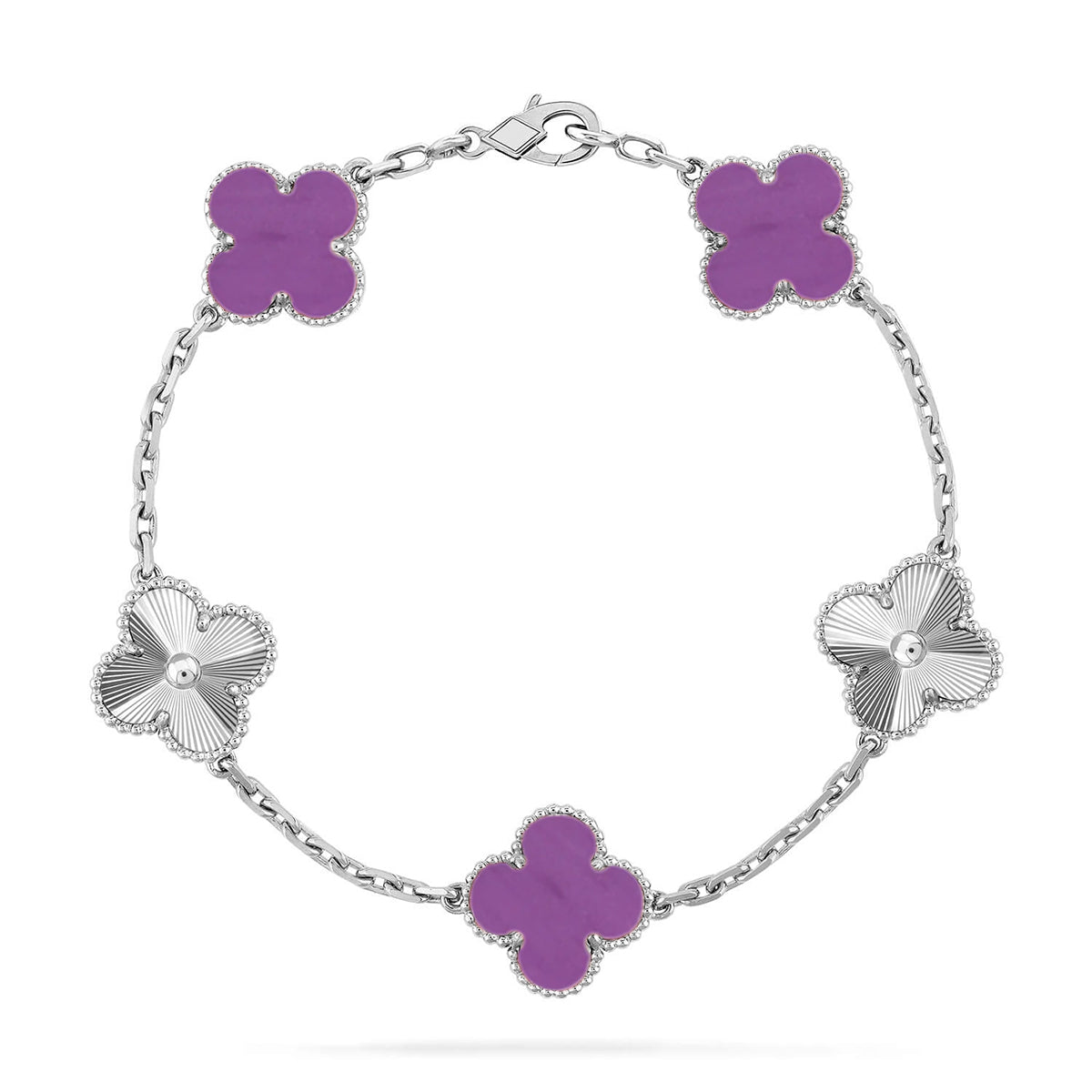 [sparkle Jewelry ] CLOVER 5 MOTIF VIOLET BRACELET COLLECTION