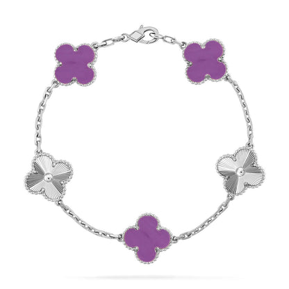 [sparkle Jewelry ] CLOVER 5 MOTIF VIOLET BRACELET COLLECTION