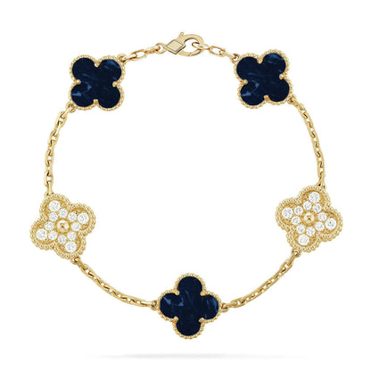 [sparkle Jewelry ]CLOVER 5 MOTIF PIETERSITE BRACELET COLLECTION