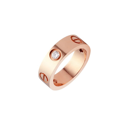 [Sparkle]LIEBE 5,5MM 3 DIAMANTEN RING