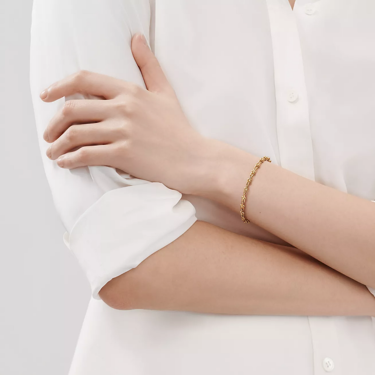 [Sparkle Jewelry]HARDWEAR MICRO LINK 44 MOTIF GOLD BRACELET