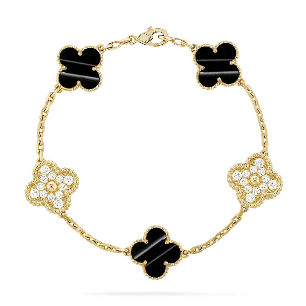 [sparkle Jewelry ] CLOVER 5 MOTIF PULSAR STONE BRACELET COLLECTION