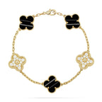 [sparkle Jewelry ] CLOVER 5 MOTIF PULSAR STONE BRACELET COLLECTION