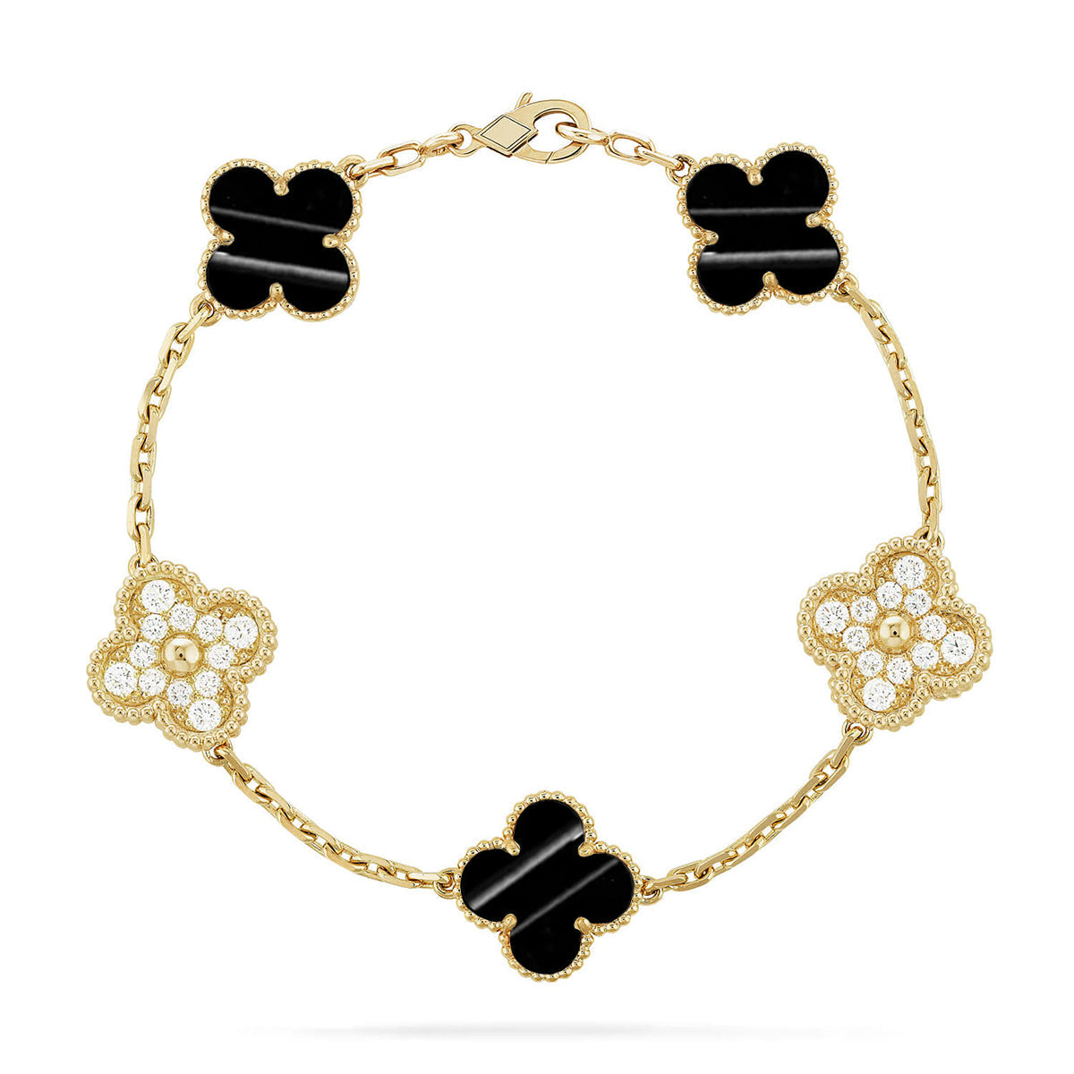 [sparkle Jewelry ] CLOVER 5 MOTIF PULSAR STONE BRACELET COLLECTION