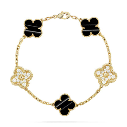 [sparkle Jewelry ] CLOVER 5 MOTIF PULSAR STONE BRACELET COLLECTION