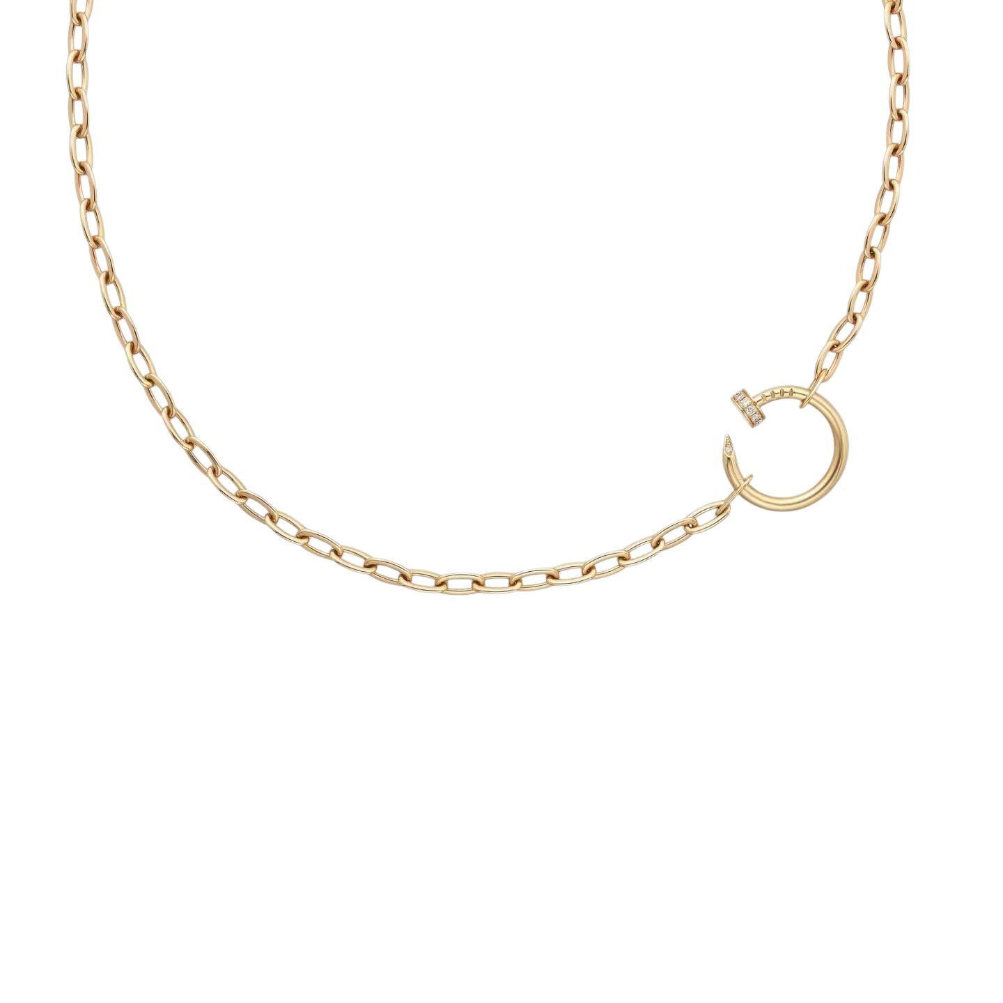[Sparkle]CLOU DIAMOND NAIL PENDANT NECKLACE
