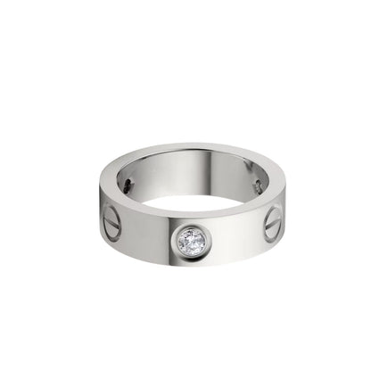 [Sparkle]LIEBE 5,5MM 3 DIAMANTEN RING