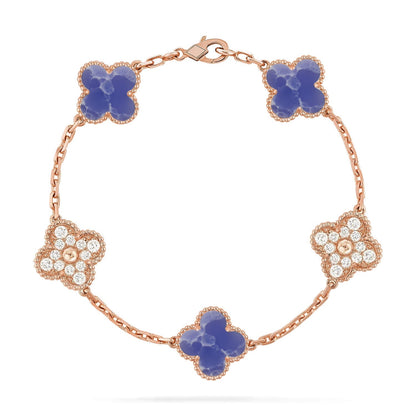 [sparkle Jewelry ]CLOVER 5 MOTIF BLUE VEINS BRACELET COLLECTION