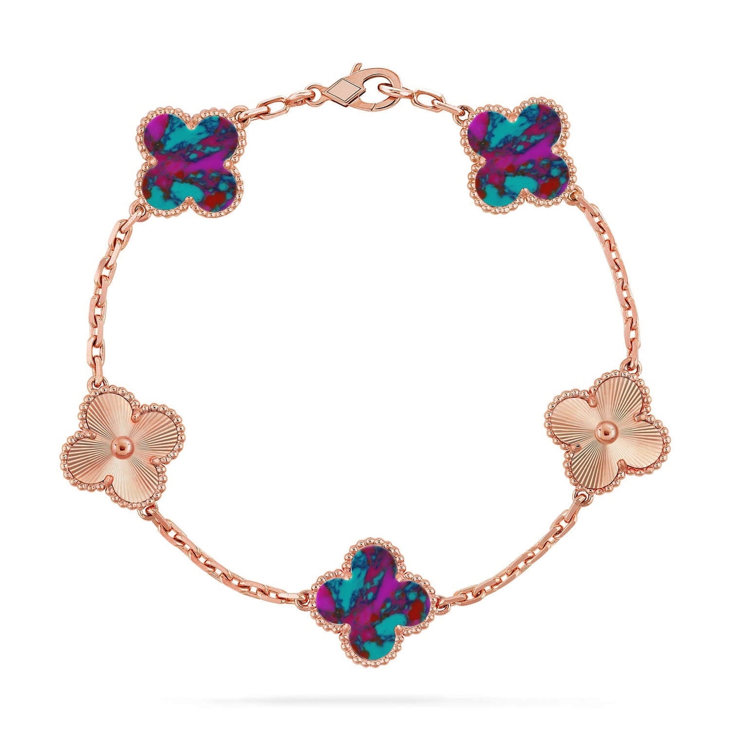 [Sparkle]GLÜCKKLEE-ARMBAND MIT 5 MOTIVEN - MULTI-EDELSTEIN-KOLLEKTION
