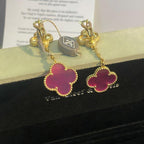 [sparkle Jewelry]NEW sparkle 2 MOTIF PINK ENAMEL EARRINGS