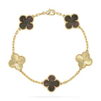 [sparkle Jewelry ] CLOVER 5 MOTIF GRAY MOP BRACELET COLLECTION