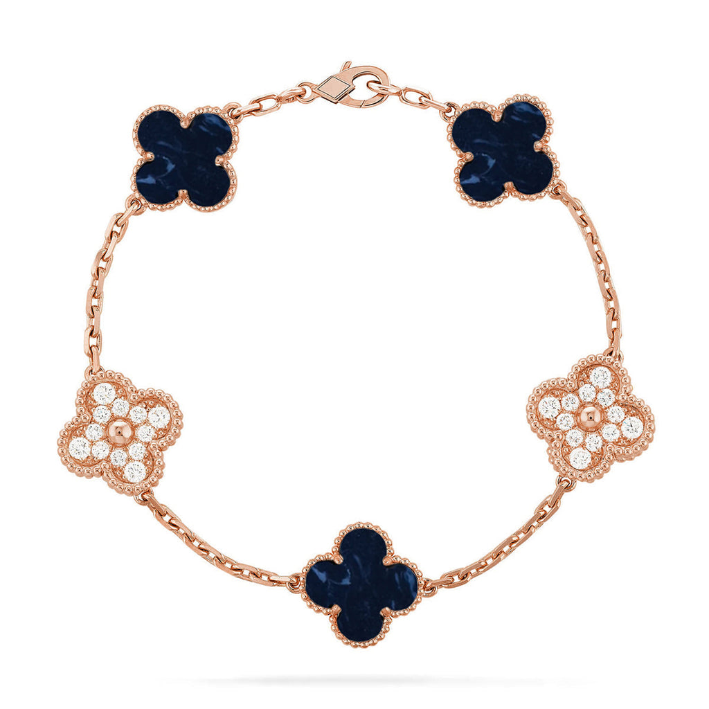 [sparkle Jewelry ]CLOVER 5 MOTIF PIETERSITE BRACELET COLLECTION