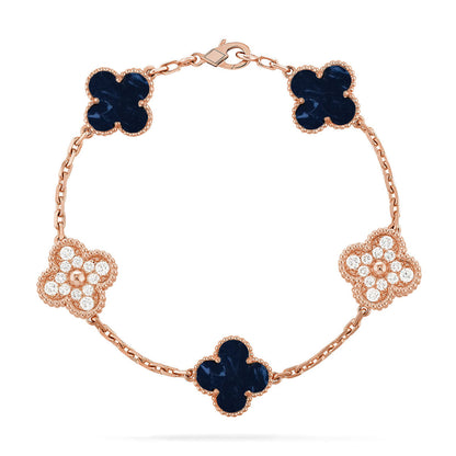 [sparkle Jewelry ]CLOVER 5 MOTIF PIETERSITE BRACELET COLLECTION
