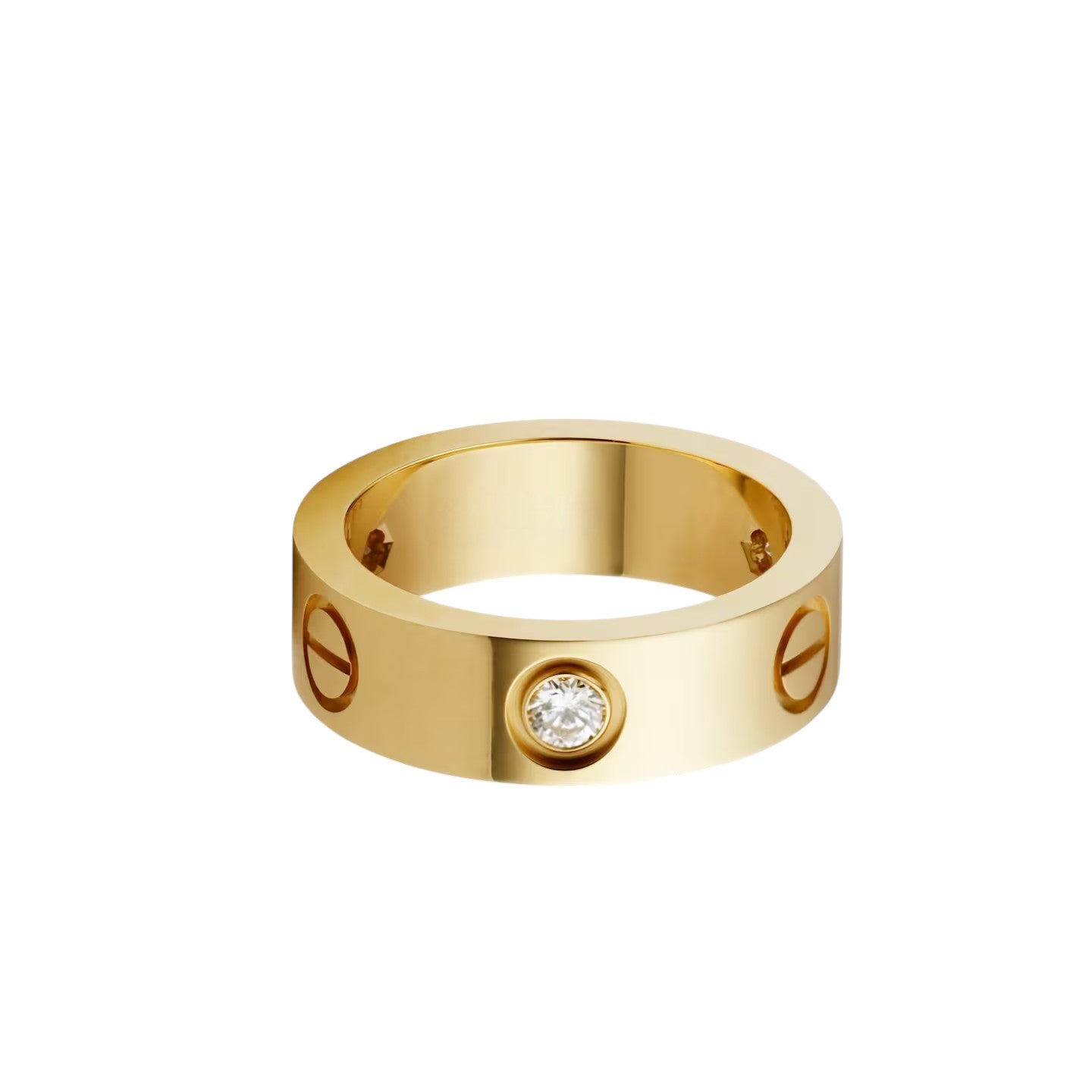 [Sparkle]LIEBE 5,5MM 3 DIAMANTEN RING